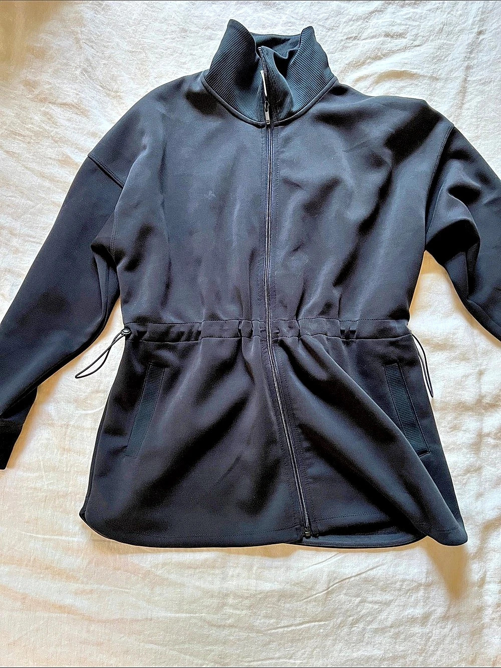 all in motion Women's Airy Sleek Full Zip Jacket Black Medium
